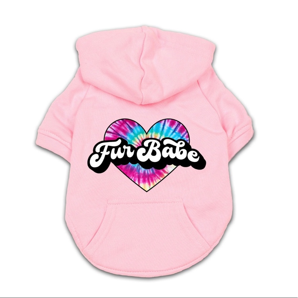 FurBabe Tie Dye Dog Hoodie Hoody Pet Apparel Medium & XL & 2XL SizeChart